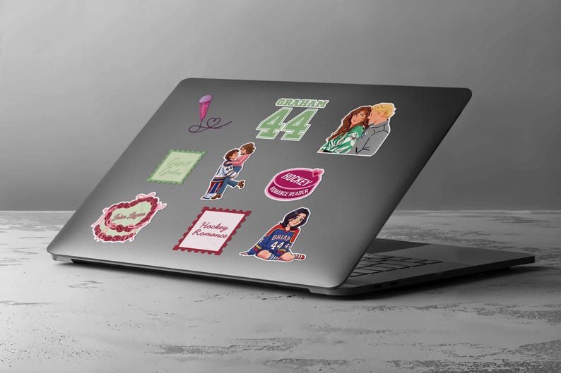 May include: A digital clipart collection with a hockey romance theme. Includes illustrations of a hockey jersey, ice skates, a candle, a karaoke ticket, a microphone, and a cocktail. The text "Hockey Romance Clipart Collection" is also present.A complete collection of 50 unique hockey romance png vinyl stickers and illustrations  Briar University  and  on a .40 pcs Off Campus BookTok Sticker PNG Pack, Ice Hockey Romance Clipart Digital Dowload Set, Briar U The Deal Garrett Graham Bookworm Gift
