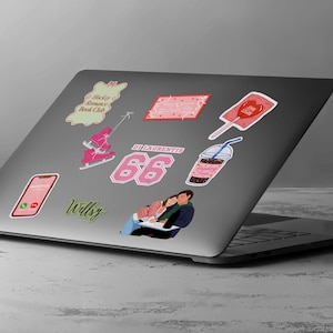May include: A digital clipart collection with a hockey romance theme. Includes illustrations of a hockey jersey, ice skates, a candle, a karaoke ticket, a microphone, and a cocktail. The text "Hockey Romance Clipart Collection" is also present.A complete collection of 50 unique hockey romance png vinyl stickers and illustrations  Briar University  and  on a .40 pcs Off Campus BookTok Sticker PNG Pack, Ice Hockey Romance Clipart Digital Dowload Set, Briar U The Deal Garrett Graham Bookworm Gift