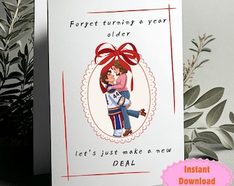 Off Campus Inspired Birthday Card PDF, Hockey Romance Birthday Gift, BookTok College Romance Birthday Card, Digital Download, Reader Card