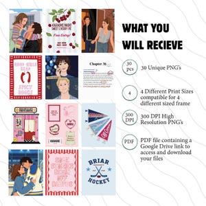 ICE HOCKEY ROMANCE INSPIRED POSTER BUNDLE reading space with hockey romance-inspired poster collection. Designed for fans of college romance, ice hockey stories,and BookTok favorites, this bundle brings the perfect bookish aesthetic  and gallery walls.Whether you're decorating your own space or searching for a thoughtful gift for a romance reader, this poste.Ice Hockey Romance Poster Bundle, Hockey Romance Bookish Wall Art,Briar U Decor,Garrett Graham & Hannah Wells Print Set,BookTok Reader Gift
