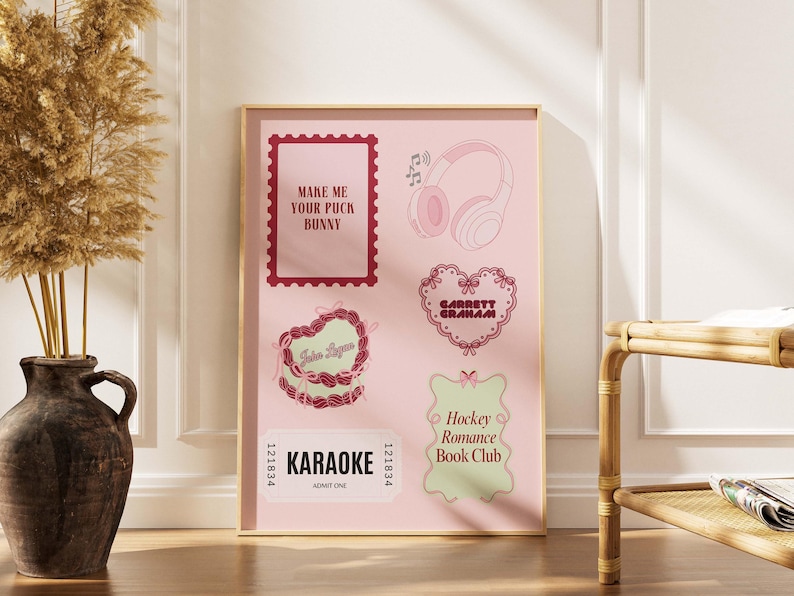 ICE HOCKEY ROMANCE INSPIRED POSTER BUNDLE reading space with hockey romance-inspired poster collection. Designed for fans of college romance, ice hockey stories,and BookTok favorites, this bundle brings the perfect bookish aesthetic  and gallery walls.Whether you're decorating your own space or searching for a thoughtful gift for a romance reader, this poste.Ice Hockey Romance Poster Bundle, Hockey Romance Bookish Wall Art,Briar U Decor,Garrett Graham & Hannah Wells Print Set,BookTok Reader Gift