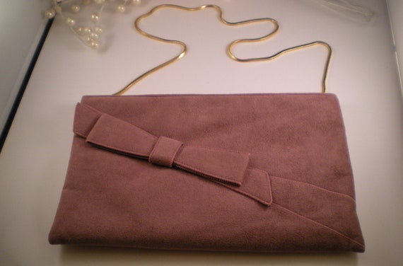 1980s Vintage Mauve/Dusty Rose Reva Ultrasuede Cl… - image 5