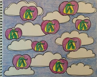 El lápiz de colores original de la mañana - Manzana