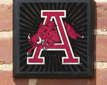 Arkansas Razorbacks Banner and Scroll Sign