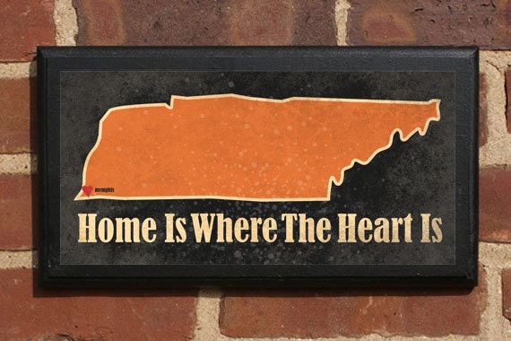 Tennessee Tn Home Is Where The Heart Is Wall Art Sign Etsy