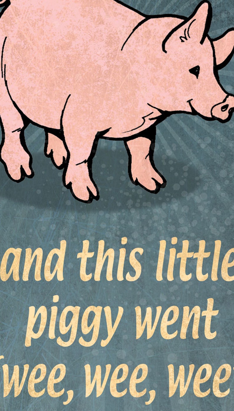 This Little Piggy Went Wee Wee Wee Wall Art Sign Plaque Gift Etsy
