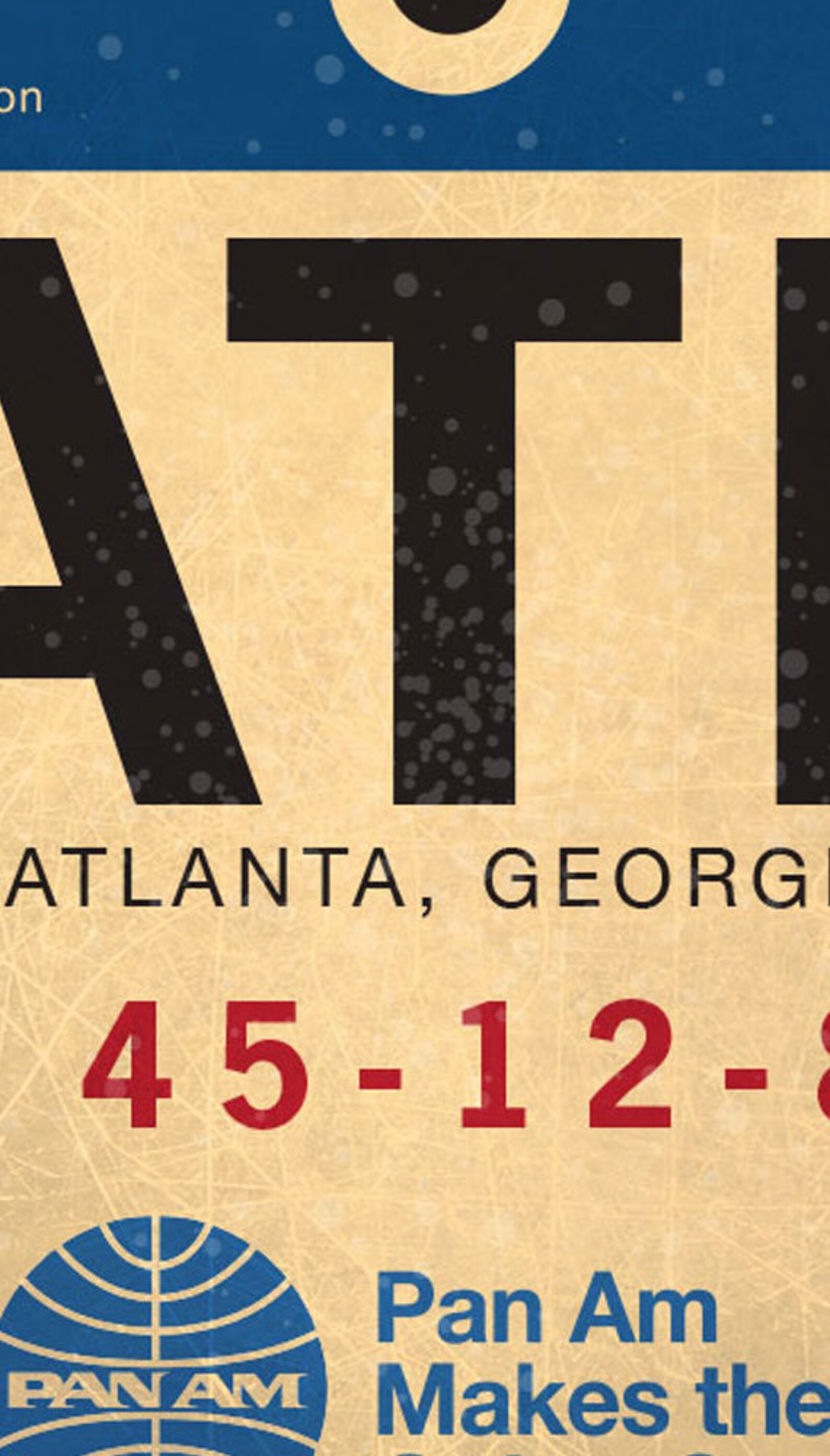 Atlanta GA ATL Luggage Claim Tag Baggage Wall Art Sign Plaque Etsy