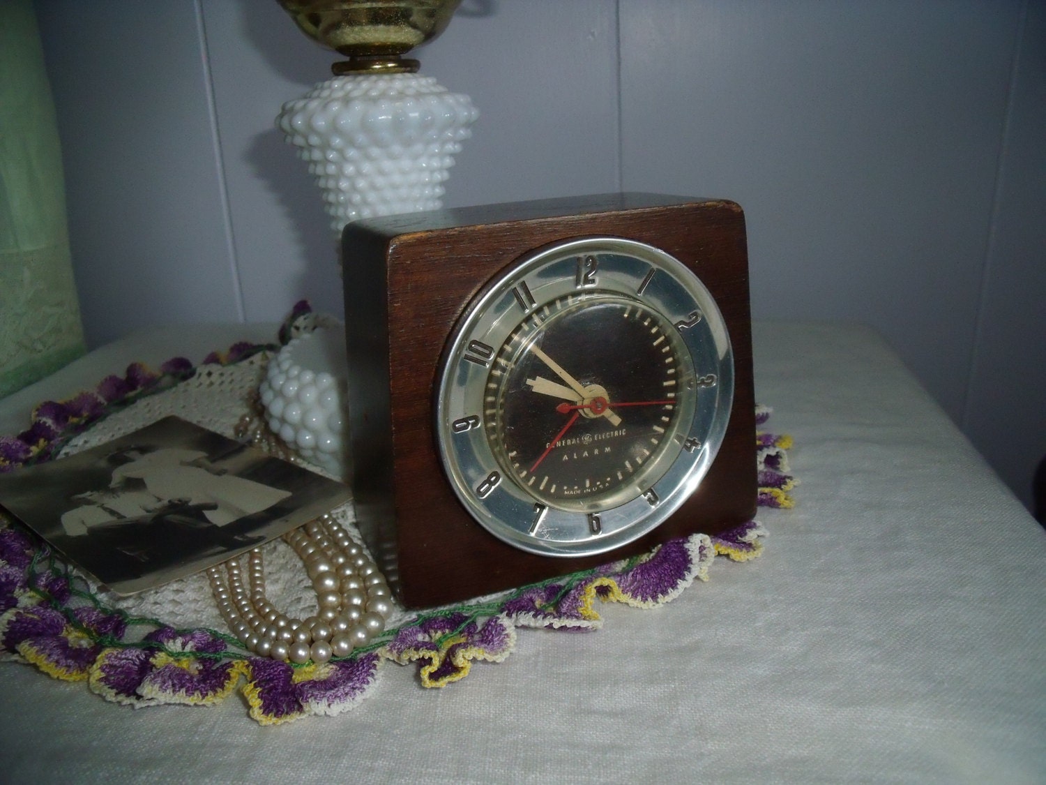 General Electric Alarm Clock Model 7HA212 1950's Clock Etsy