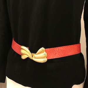 DeLaVoi Genuine Snake Skin belt