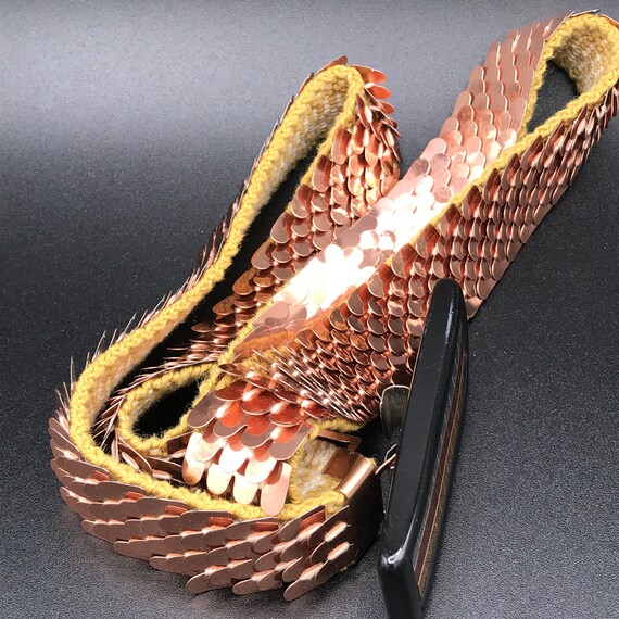 1970s DISCO rose gold elastic party belt - this b… - image 6