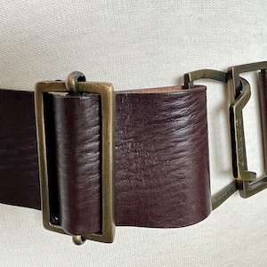 Vintage Brown Echt Leather Belt 38