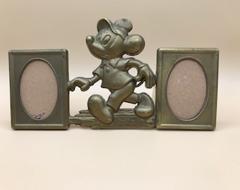 Vintage Brass Mickey Mouse picture frame