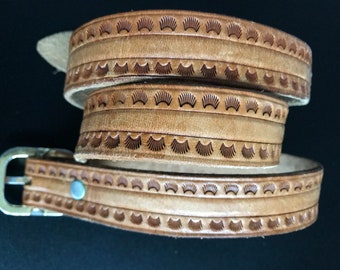 Vintage Unisex Distressed Boho Grunge Brown Genuine Leather  display picture 1