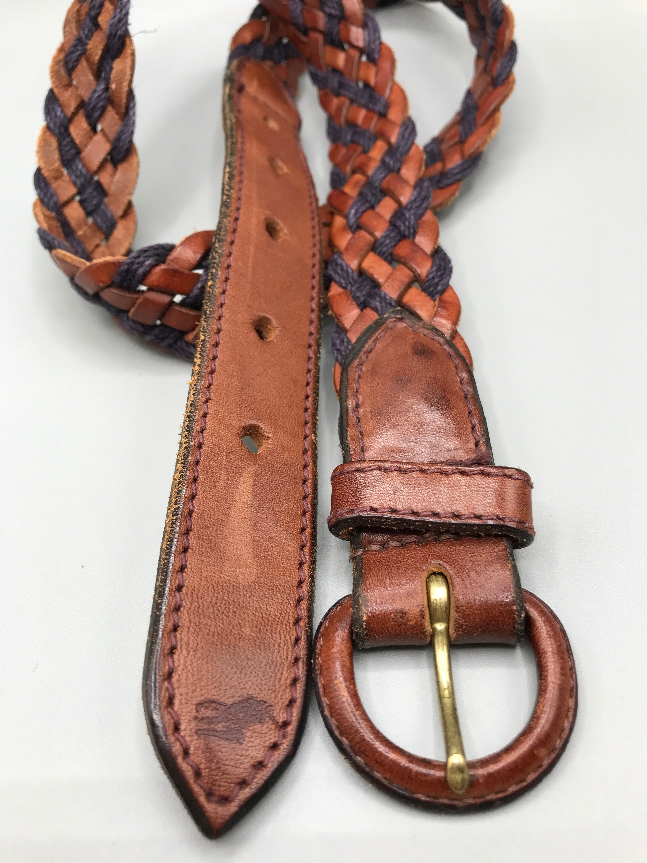 ポロ ラルフローレン ベルト 麦わら 編み込み ラフィア レザー S ベージュ POLO RALPH LAUREN - ポロ ラルフローレン ベルト 麦わら 編み込み