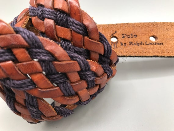 RALPH LAUREN Unisex Brown Leather Braided Belt Braided Vachetta Leather Belt | Ralph Lauren main image 3