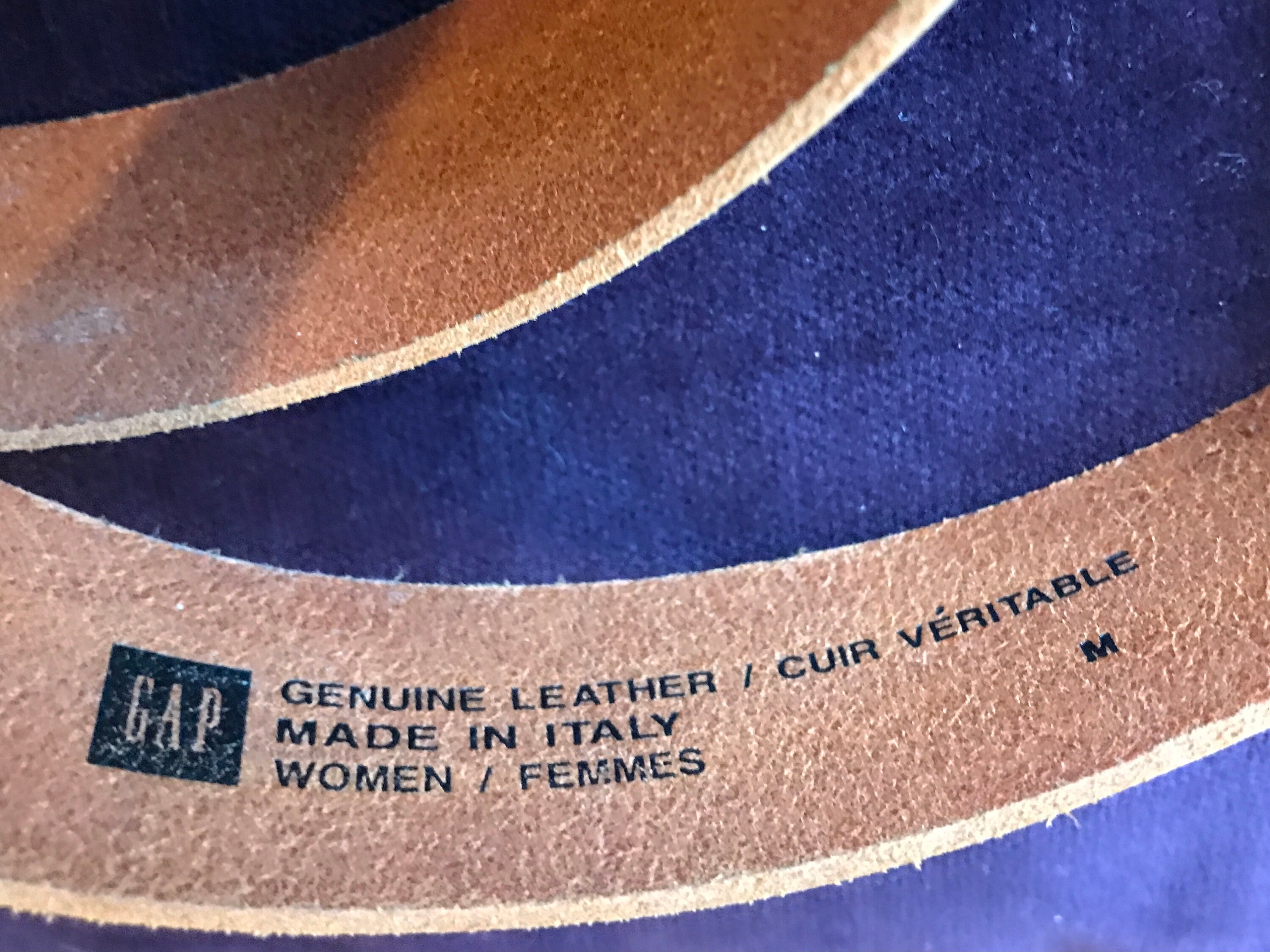Preppy Gap Vintage Leather Belt Made in Italy - Etsy display picture 2