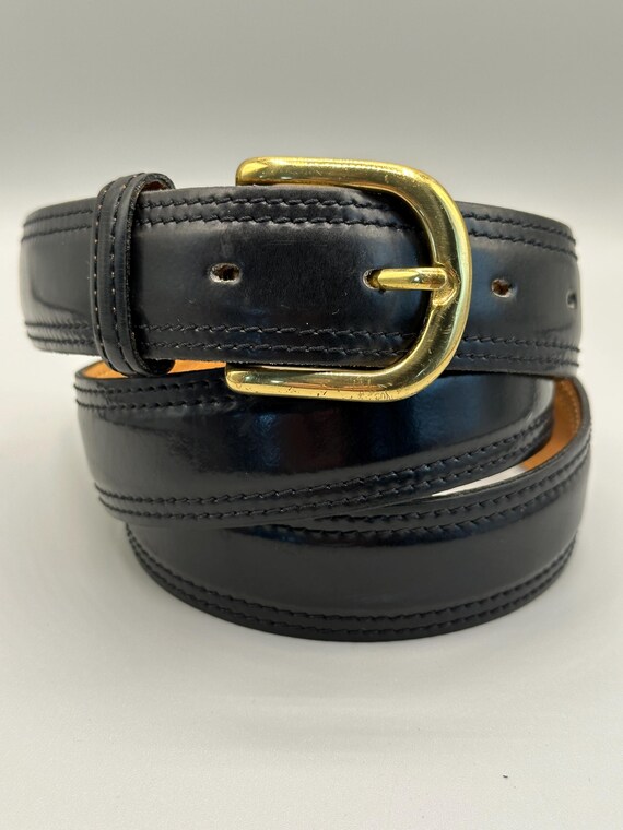 Bench Craft Men's Black Leather Belt 95/38