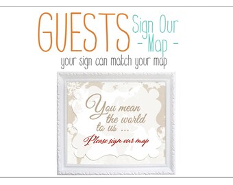 Guestbook Sign, Guestbook Table Sign, Wedding Guest Sign, Wedding Canvas