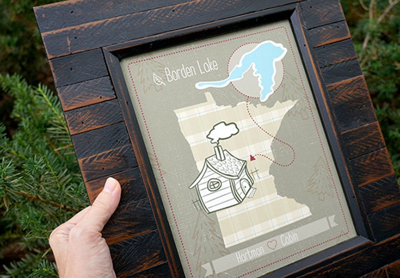 Cabin Art Cabin Gift Gift for Cabins Family Gift Cabin Etsy