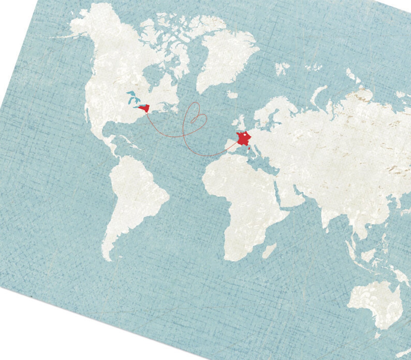 World Map Love Map Custom Map Personalized Gift Travel Etsy