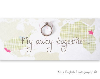 Custom World Map, Custom Map Gift, Love Map, Guest Book Alternative Map, featured on Style Me Pretty