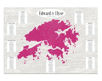 Wedding Seating Chart, Seating Plan,  Personalized Table Seating Plan, Travel Wedding Decor, Map Wedding Decor, Travel wedding decor