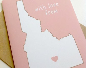 State Note Cards Custom State or Country Note Cards or Greeting Cards, Travel Note Cards ...