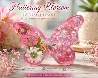 Fluttering Blossom Butterfly  Statue