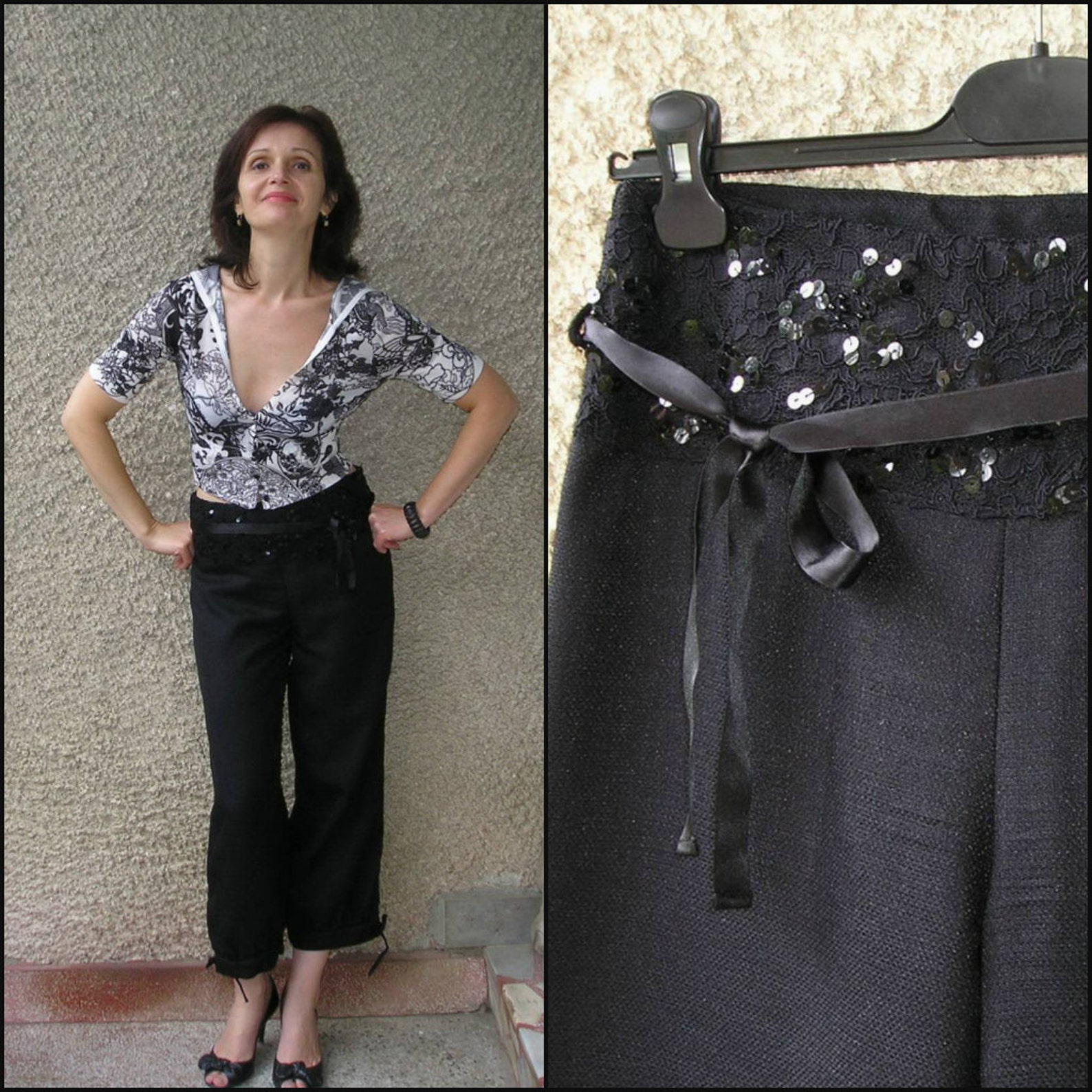 Vintage Formal Lace Waistline Capris Size SM Etsy