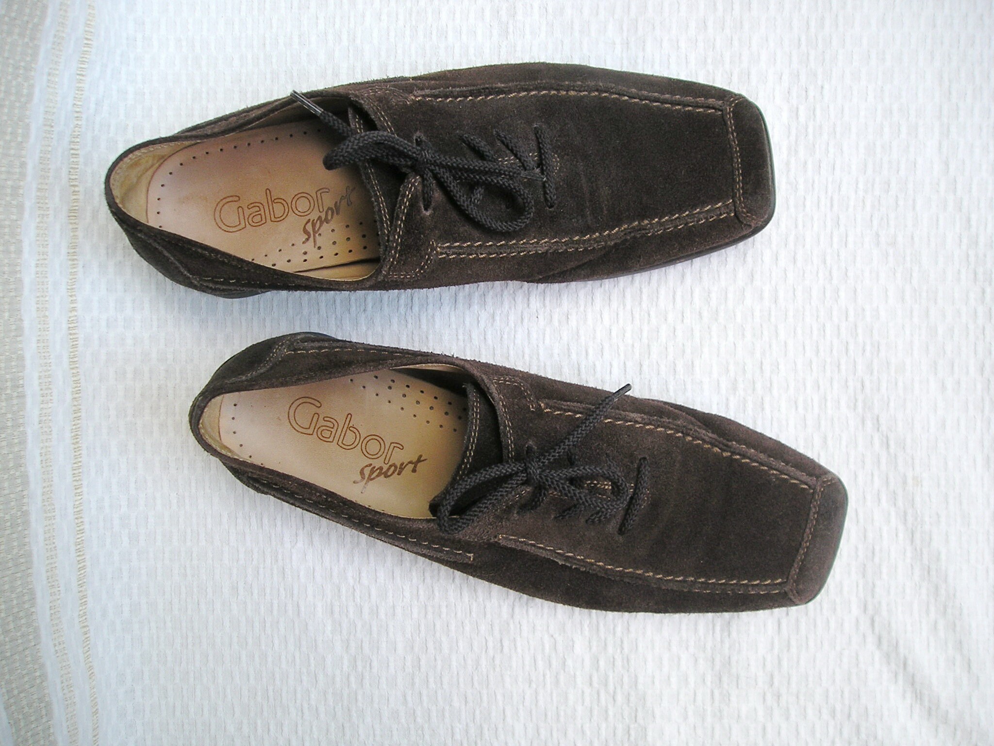 39 eur 8.5 us GABOR Vintage Brown Suede Leather Oxford - Etsy Canada