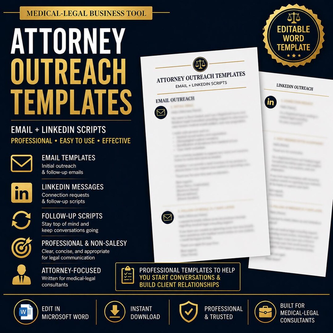 Medical Legal Outreach Templates | Legal Nurse Consultant Email ...