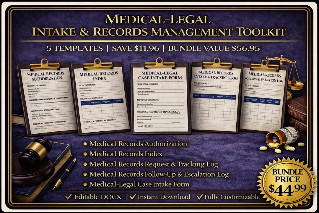 Medical Legal Intake & Records Management Toolkit | Medical Records ...