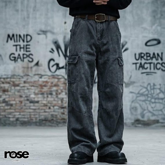 Wide Leg Pants | Baggy Loose Pocket Trousers | Daily Wear | Minimal Streetwear Style