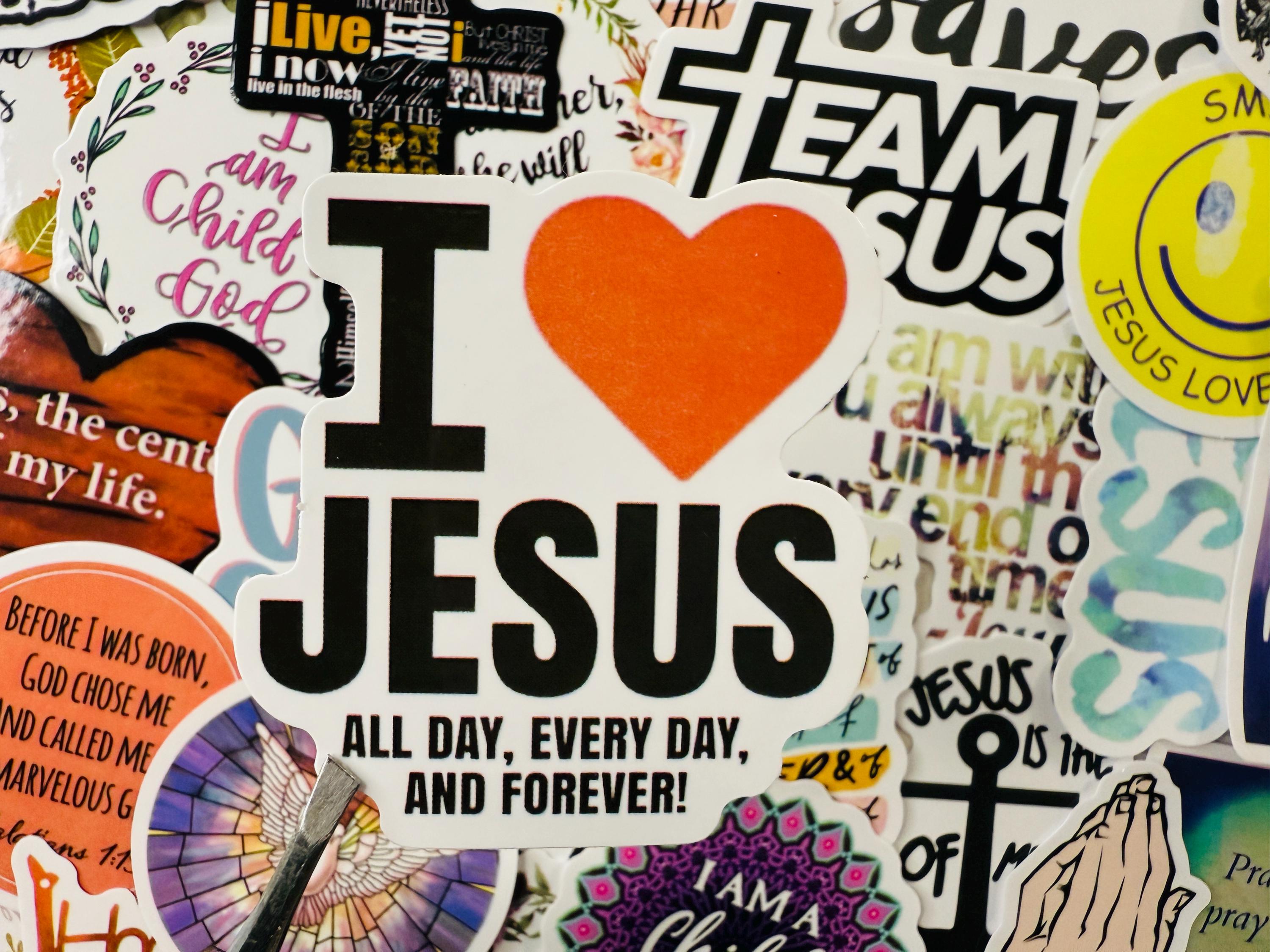 50pcs Christian Bible Verse Stickers Jesus Faith Prayer Stickers Pack ...