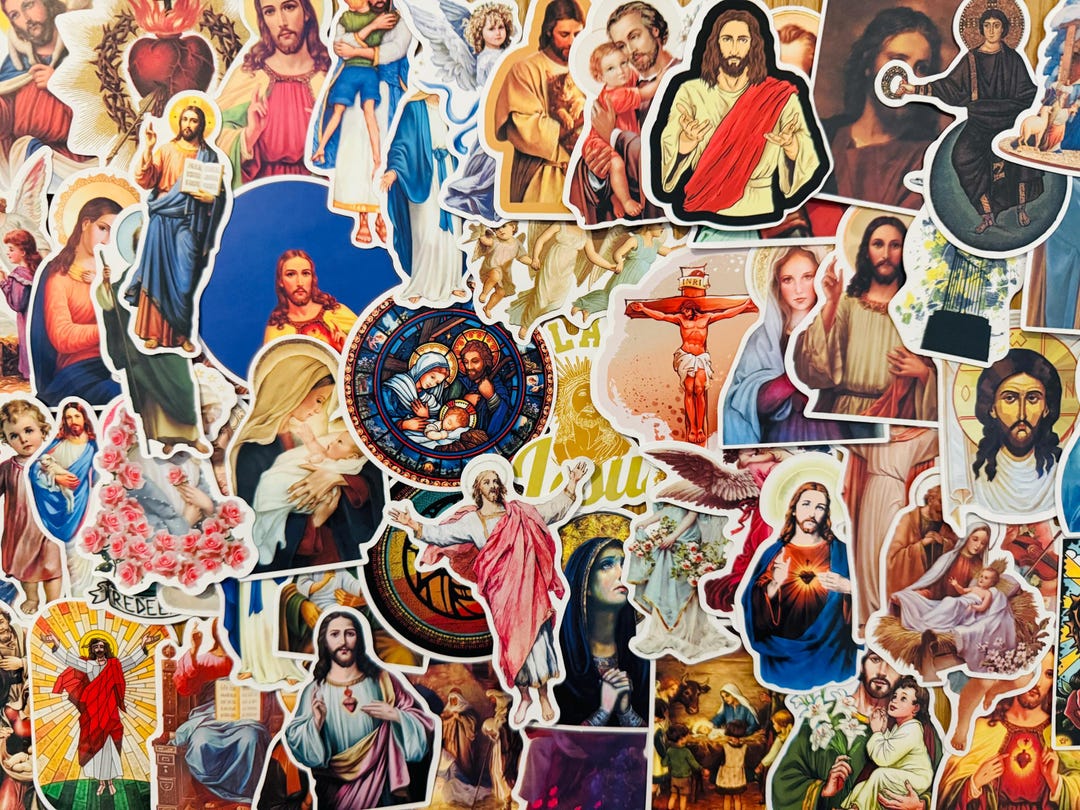 50pcs Jesus Christian Stickers Waterproof Religious Faith Decals Phone ...