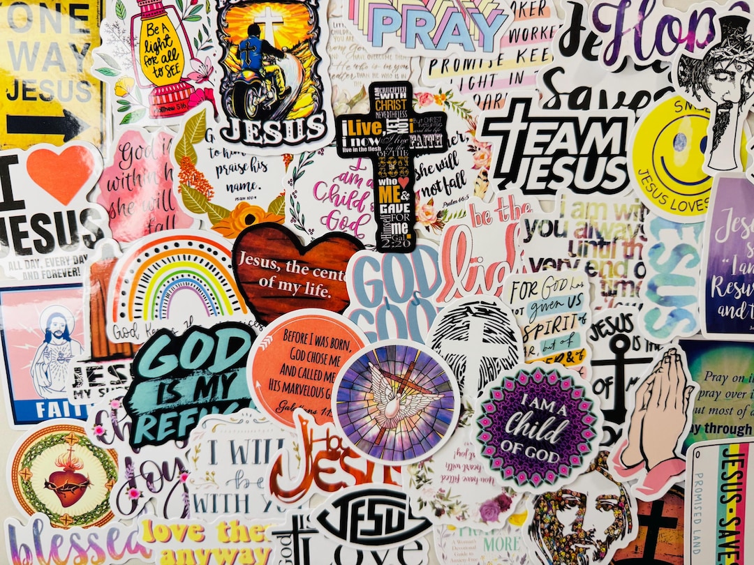 50pcs Christian Bible Verse Stickers Jesus Faith Prayer Stickers Pack ...