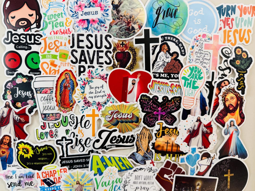 50pcs Jesus Christian Stickers Peace Graffiti Vinyl God Love Faith ...