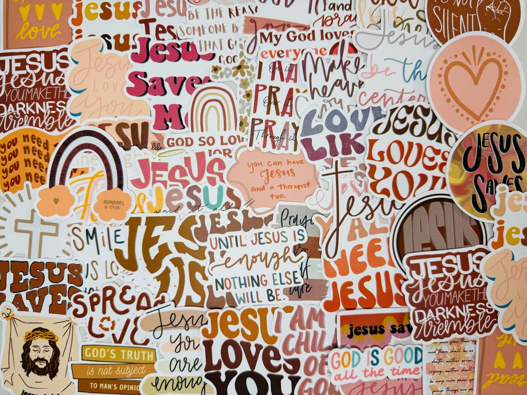 Boho Christian Bible Verse Stickers Jesus Saves Faith Religious Vinyl ...