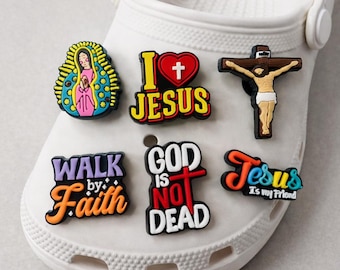 Christian Shoe Charms: Faith Jib for Crocs, set van 6 inch