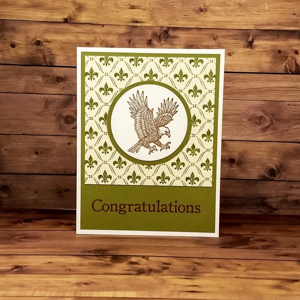 Boy Scout Congratulations Card - Eagle, Olive