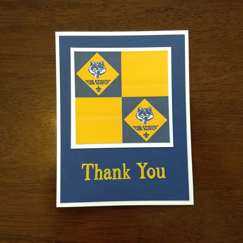 Cub Scout Thank You Card | Etsy