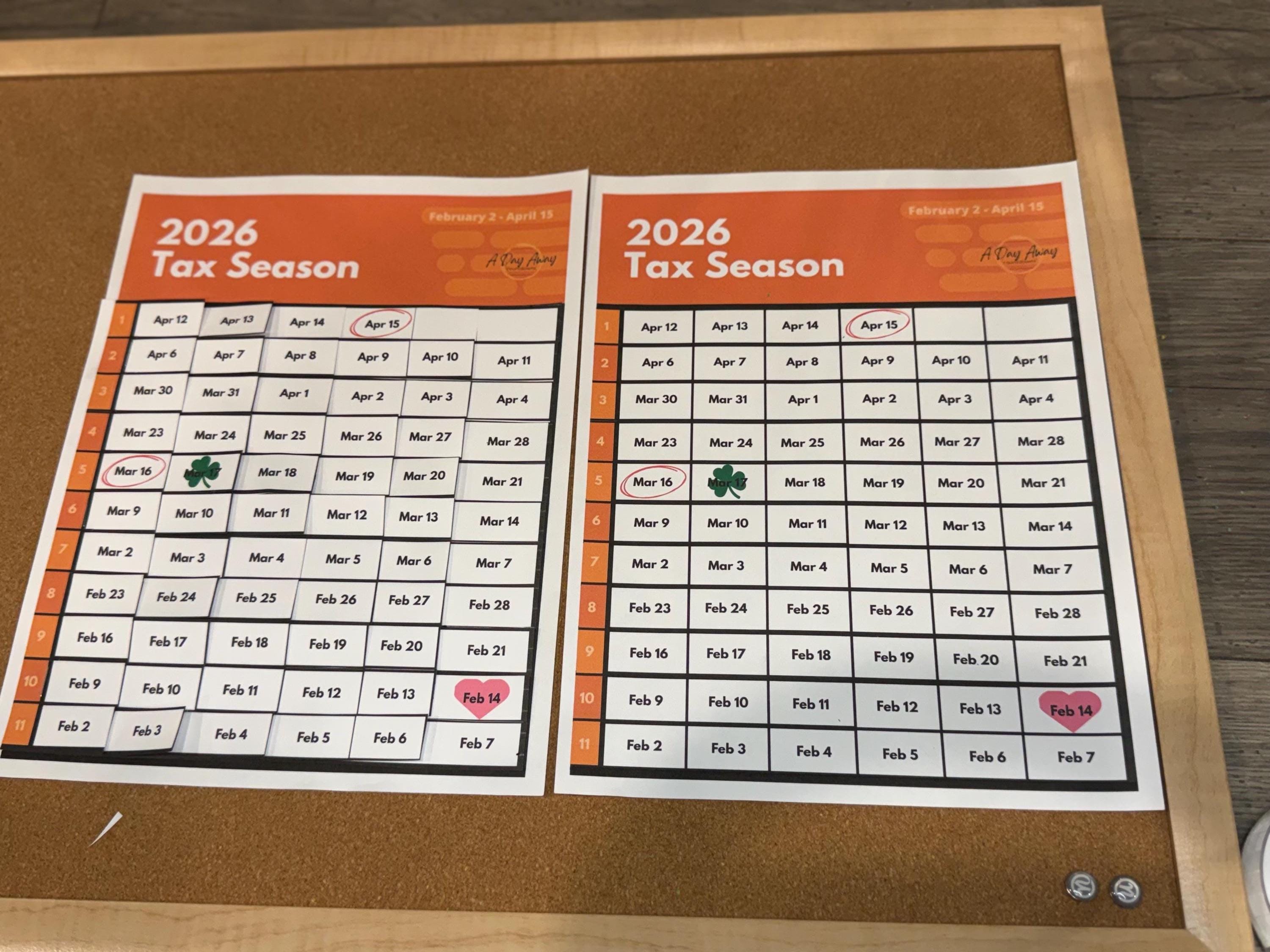 Tax Season Countdown Calendar (orange 6 Day Version) - Etsy