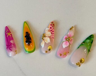 Summer Sun Press on Nails