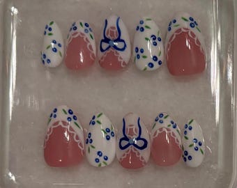Blueberry Picnic Press On Nails