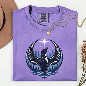 Rebel Loon Shirt, Minnesota loon North Star Comfort Colors Tee image 12
