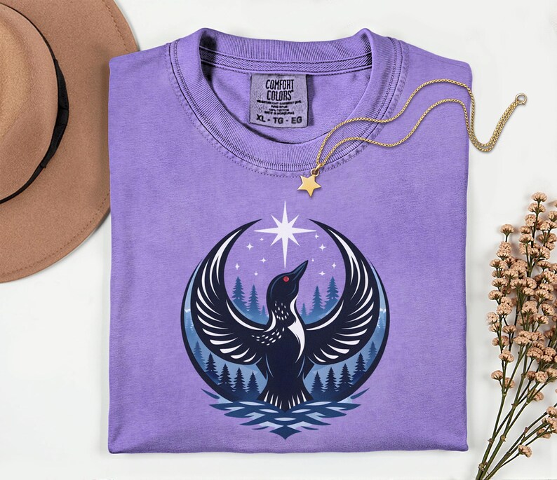 Rebel Loon Shirt, Minnesota loon North Star Comfort Colors Tee image 12