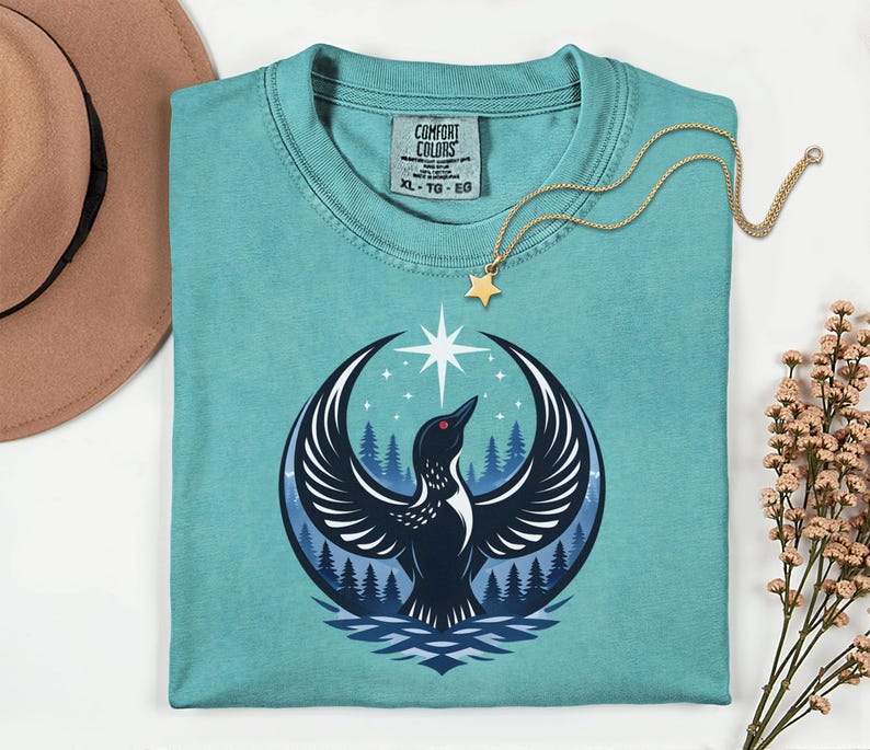 Rebel Loon Shirt, Minnesota loon North Star Comfort Colors Tee image 9