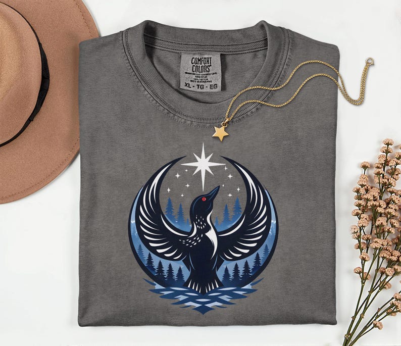 Rebel Loon Shirt, Minnesota loon North Star Comfort Colors Tee image 7