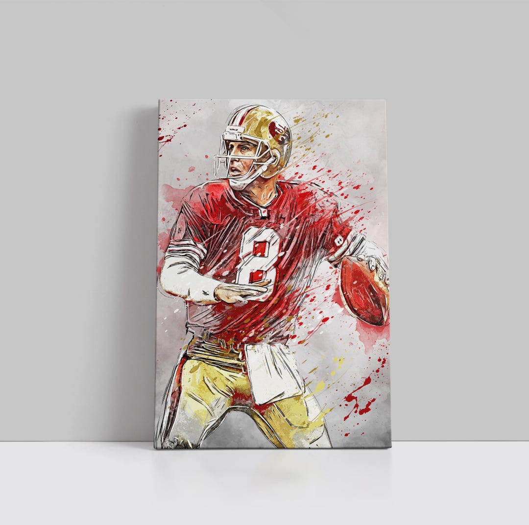 Steve Young Poster San Francisco 49ers Wall Art Football Canvas NFL ...