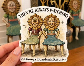 They’re Always Watching Sticker | Disney BoardWalk Resort Sticker | Creepy Nanny Chair Decal